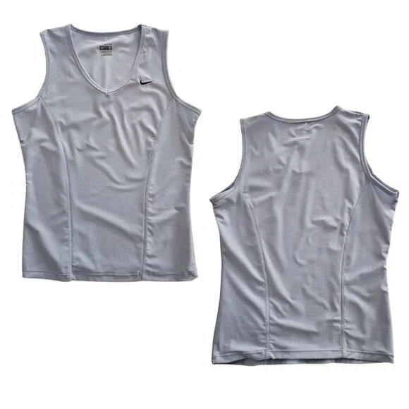 Nike Women's Dri-Fit V-Neck Sleeveless Tank Top | NWT | Small | Light Blue - Picture 2 of 12